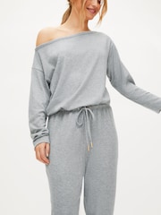 KBX Marie Slouch Off Shoulder Brushed Jumpsuit - Imagen 3 de 6
