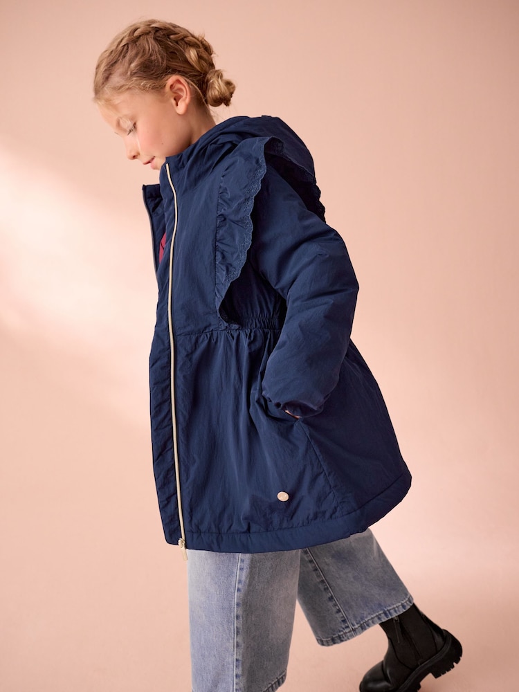 Laura Ashley Navy Frill Coat - Image 2 of 13 Laura Ashley Navy Frill Coat - Image 2 of 13