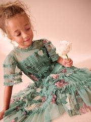 فستان طبقات بكشكشة مدخلة من Laura Ashley - صورة 10 من 12