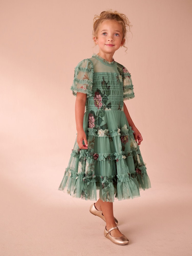 فستان طبقات بكشكشة مدخلة من Laura Ashley - صورة 12 من 12