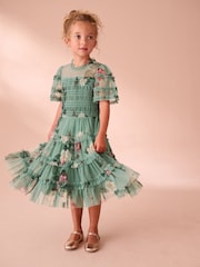 فستان طبقات بكشكشة مدخلة من Laura Ashley - صورة 8 من 12