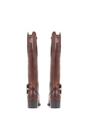 Jones Bootmaker Brown Wide Fit Phoebe L Calf Leather Knee-High Boots - Image 3 of 5