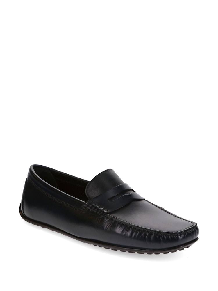 Jones Bootmaker Paterson Leather Moccasin Loafers - Image 2 of 5