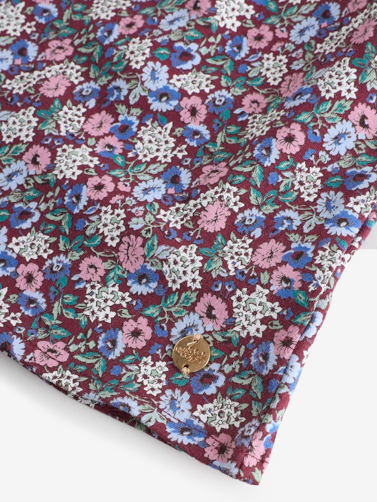 Rochie Laura Ashley din jerseu cu mânecă lungă și floricele adunate - Image 11 of 12