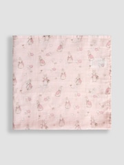 JoJo Maman Bébé 5-Pack Flopsy Bunny Embroidered Muslins - Image 3 of 5