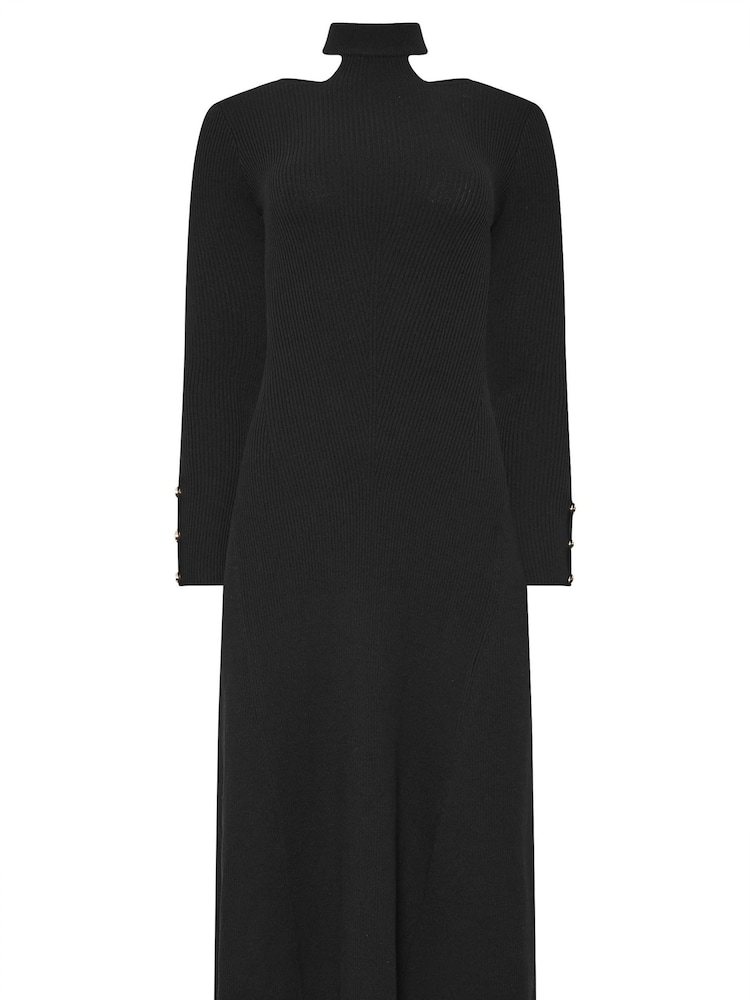 Star by Julien MacDonald Black Button Detail Longline Cardigan - Image 6 of 6 Star by Julien MacDonald Black Button Detail Longline Cardigan - Image 6 of 6