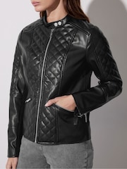 Star by Julien MacDonald PU Front Zip Jacket - Imagen 5 de 6