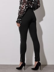 Star by Julien MacDonald Black PU Ponte Biker Leggings - Image 2 of 6