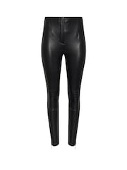 Star by Julien MacDonald Black PU Ponte Biker Leggings - Image 6 of 6