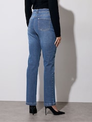 Star by Julien MacDonald Blue Eyelet Trim Boyfriend Jeans - Image 2 of 6