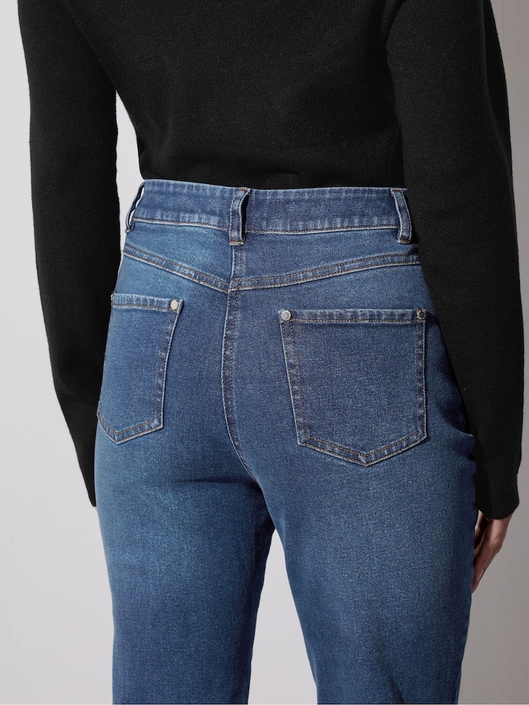 Star by Julien MacDonald Blue Eyelet Trim Boyfriend Jeans - Image 5 of 6
