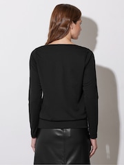 Star by Julien MacDonald Black Eyelet Detail Top - Image 2 of 5