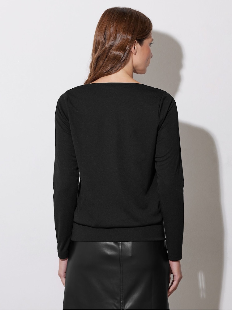 Star by Julien MacDonald Black Eyelet Detail Top - Image 2 of 5
