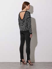 Star by Julien MacDonald Black Animal Diamante Jumper - Image 2 of 6