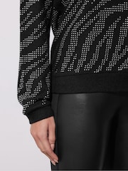Star by Julien MacDonald Black Animal Diamante Jumper - Image 5 of 6