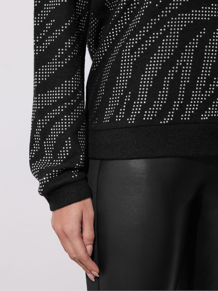 Star by Julien MacDonald Black Animal Diamante Jumper - Image 5 of 6