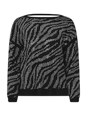 Star by Julien MacDonald Black Animal Diamante Jumper - Image 6 of 6