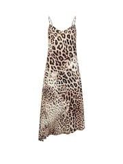 Star by Julien MacDonald Brown 2-in-1 Leopard Print Midi Dress - Image 6 of 6