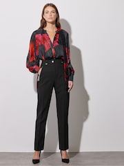 Star by Julien MacDonald Black Zip Detail Tapered Trousers - Image 1 of 6