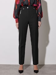 Star by Julien MacDonald Black Zip Detail Tapered Trousers - Image 2 of 6