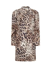 Star by Julien MacDonald Beige Brown Denim Leopard Print Dress - Image 5 of 5