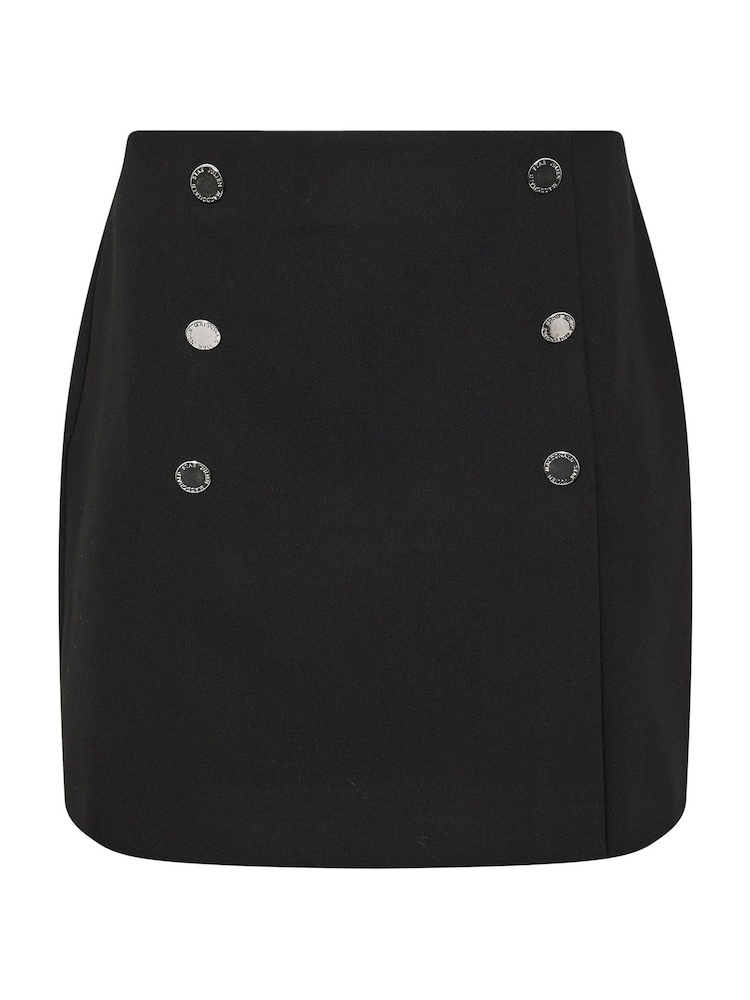 Star by Julien MacDonald Black Button Detail Wrap Skirt - Image 6 of 6