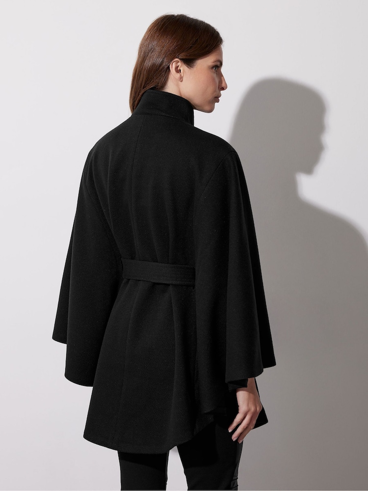 Star by Julien MacDonald Black Detail Military Cape Poncho - Image 3 of 5