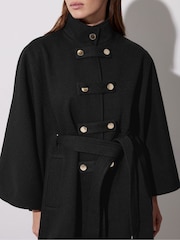 Star by Julien MacDonald Black Detail Military Cape Poncho - Image 4 of 5