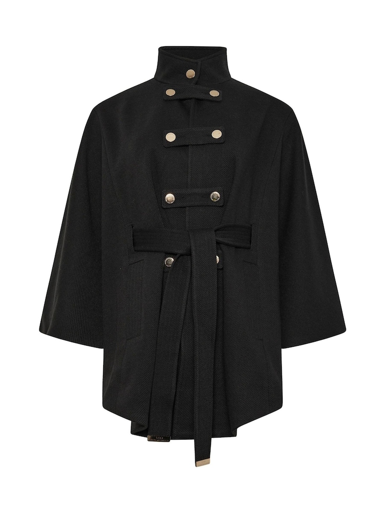 Star by Julien MacDonald Black Detail Military Cape Poncho - Image 5 of 5