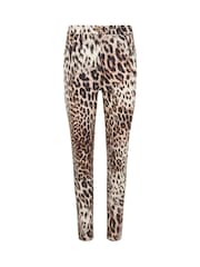 Star by Julien MacDonald Beige Brown Denim Leopard Straight Leg Jeans - Image 6 of 6