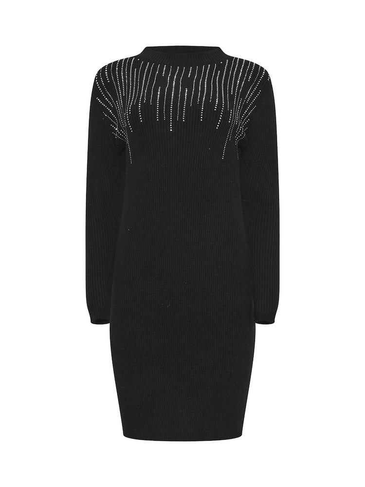 Star by Julien MacDonald Black Diamante Detail Dress - Image 6 of 6