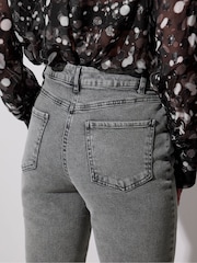 Star by Julien MacDonald Grey Eyelet Trim Boyfriend Jeans - Image 5 of 6