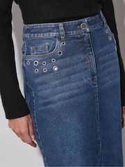 Star by Julien MacDonald Blue Eyelet Skirt - Image 5 of 6