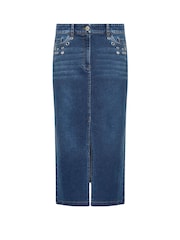 Star by Julien MacDonald Blue Eyelet Skirt - Image 6 of 6