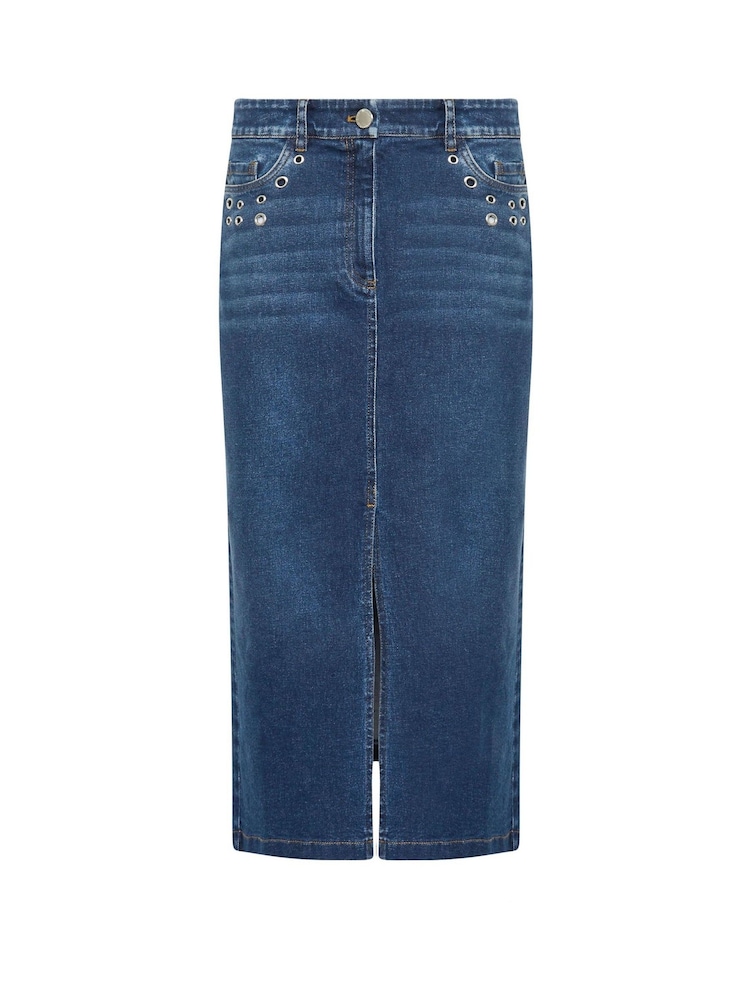 Star by Julien MacDonald Blue Eyelet Skirt - Image 6 of 6