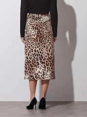 Star by Julien MacDonald Natural Animal Denim Midi Skirt - Image 3 of 6