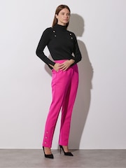 Star by Julien MacDonald Black Button Detail Knitted Jumper - Image 3 of 6