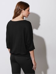Star by Julien MacDonald Black Diamante Detail Grown On Sleeve Top - Image 3 of 5