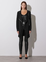 Star by Julien MacDonald Black Eyelet Zip-Up Cardigan - Image 1 of 6