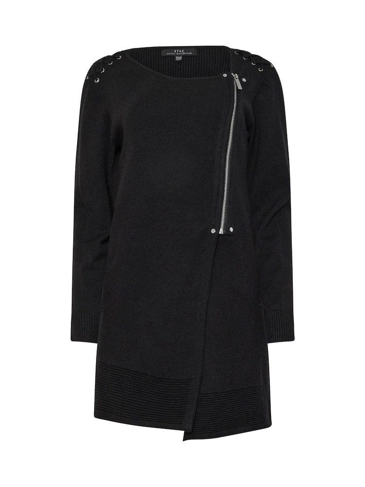 Star by Julien MacDonald Black Eyelet Zip-Up Cardigan - Image 6 of 6