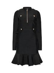 Star by Julien MacDonald Black Bodycon Frill Detail Dress - Image 6 of 6