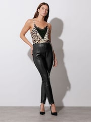 Star by Julien MacDonald Beige Brown Leopard Print Cami Top - Image 1 of 6