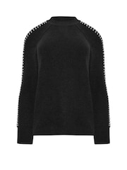 Star by Julien MacDonald Black Embellished Sleeve Jumper - Image 6 of 6