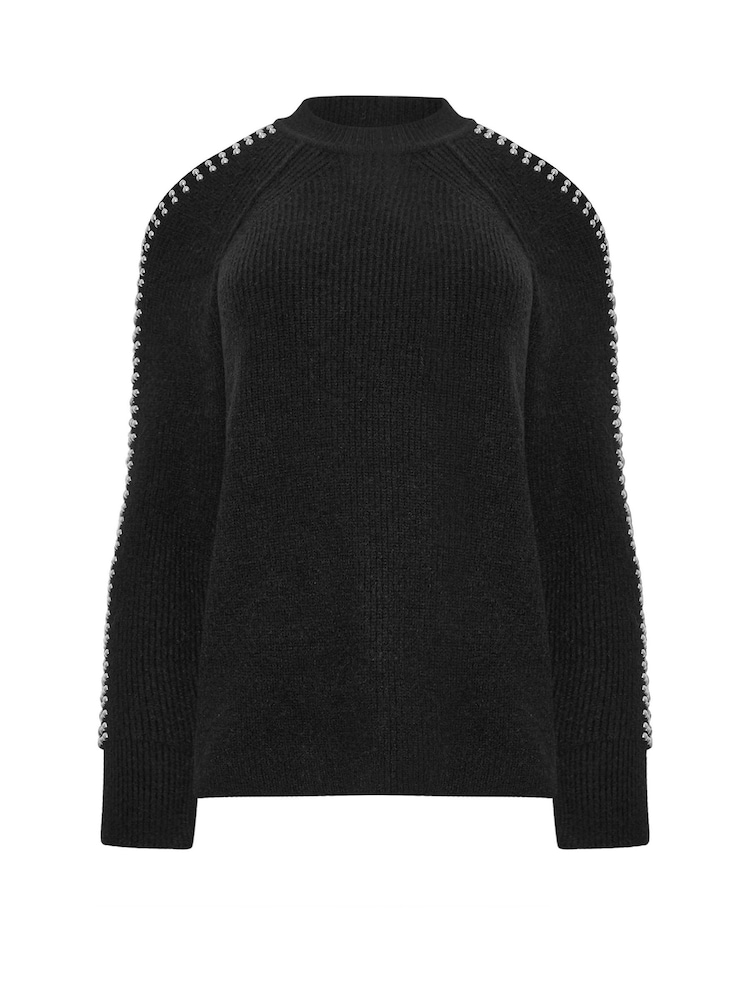 Star by Julien MacDonald Black Embellished Sleeve Jumper - Image 6 of 6