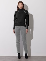 Star by Julien MacDonald Black Studded Raglan Rollneck Jumper - Image 1 of 5