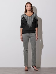 Star by Julien MacDonald Black Embellished Neckline Top - Image 1 of 5