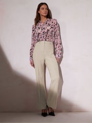 Star by Julien MacDonald High Waisted Darted Cream Trousers - Image 1 of 5