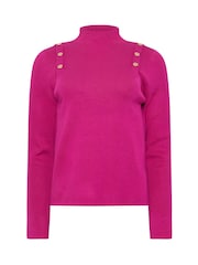 Star by Julien MacDonald Pink Button Detail Knitted Jumper - Image 6 of 6