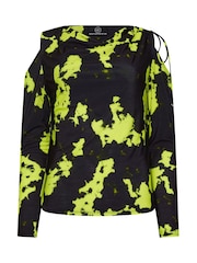 Star by Julien MacDonald Green Ruched Cold Shoulder Top - Image 6 of 6