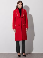 Star by Julien MacDonald Red Studded Collar Detail Coat - Image 3 of 7